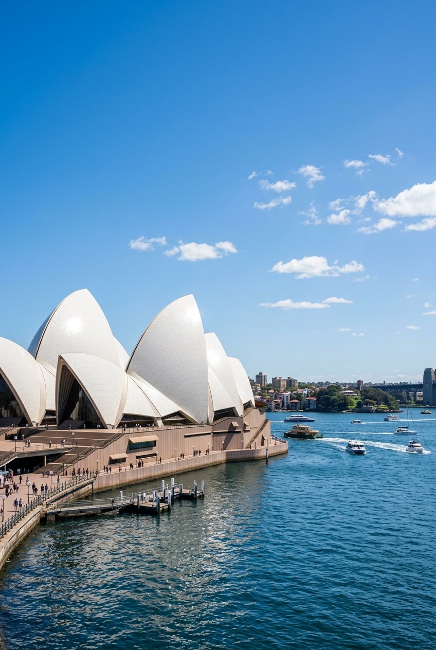 Sydney Opera House and Great Barrier Reef coastal Australia
